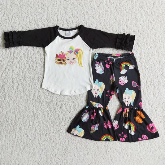 RTS NO MOQ ETA 5/7days Arrived 6 A28-28 JOJO girl and puppy black suit