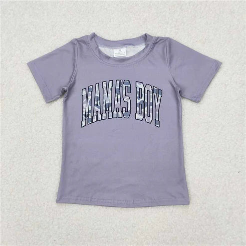 5.9 Sibling Baby Boys Mama's Boy Camouflage Short Sleeve Tee Shirts Tops