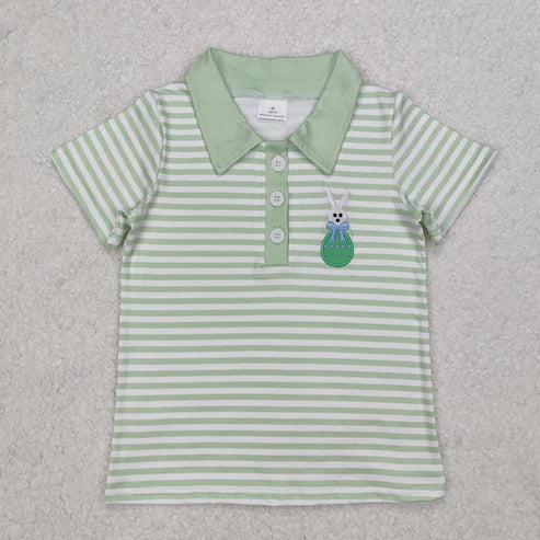 BT1046 Baby Boys Easter Rabbit Egg Short Sleeve Tee Shirts Tops