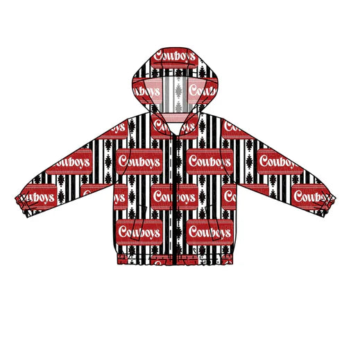 6.10  Custom Moq 3 Baby Boys Western Cowboy Hooded Cardigan Jackets Tops