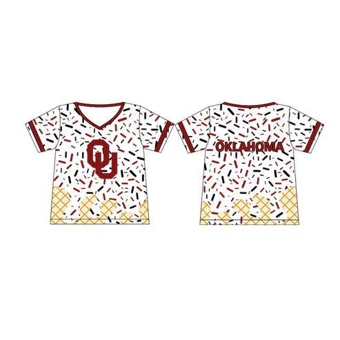 6.9  Custom Moq 3 Baby Boys Oklahoma Team drips Tee Shirts Tops