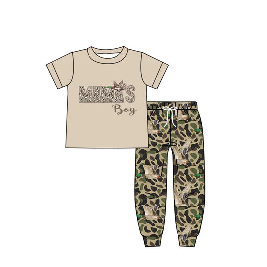 12.20 MOQ：5pcs BSPO0661 pre-order toddler boy clothes mama’s boy print boy spring outfit