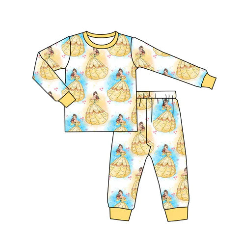 6.24 Custom Moq 3 Baby Girls Princess 8 Pants Pajamas Clothes Sets