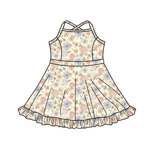 11.14 MOQ：5pcs GSD3088 pre-order toddler clothes flower girl yoga summer dress