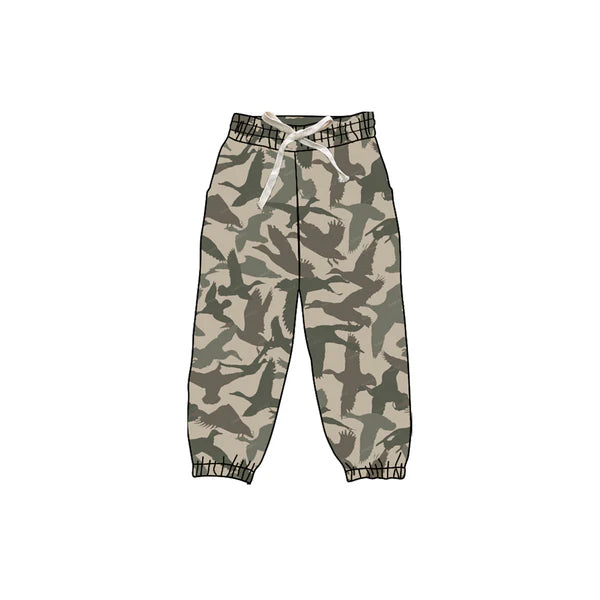8.28  P0833 Baby Girls Olive Ducks Camo Yoga Jogger Bottom Preorder