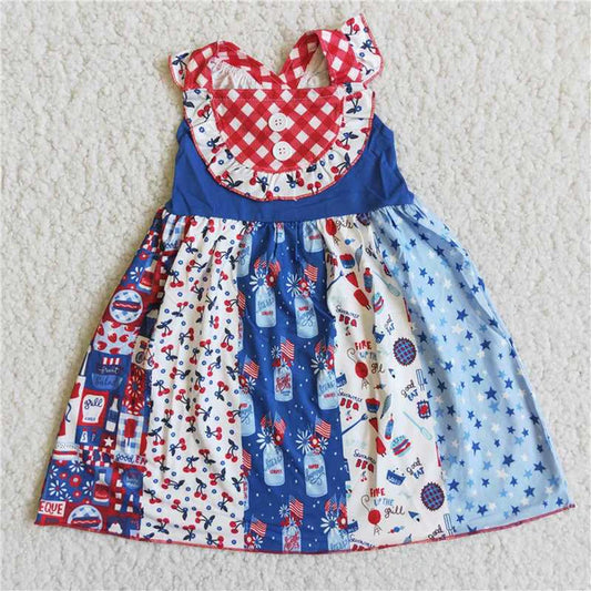 4.7 C7-21 Blue shoulder strap dress