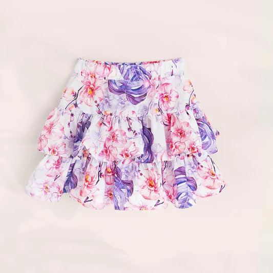 11.7 MOQ：5pcs GLK0188 pre-order baby girls clothes floral girl shots skirt