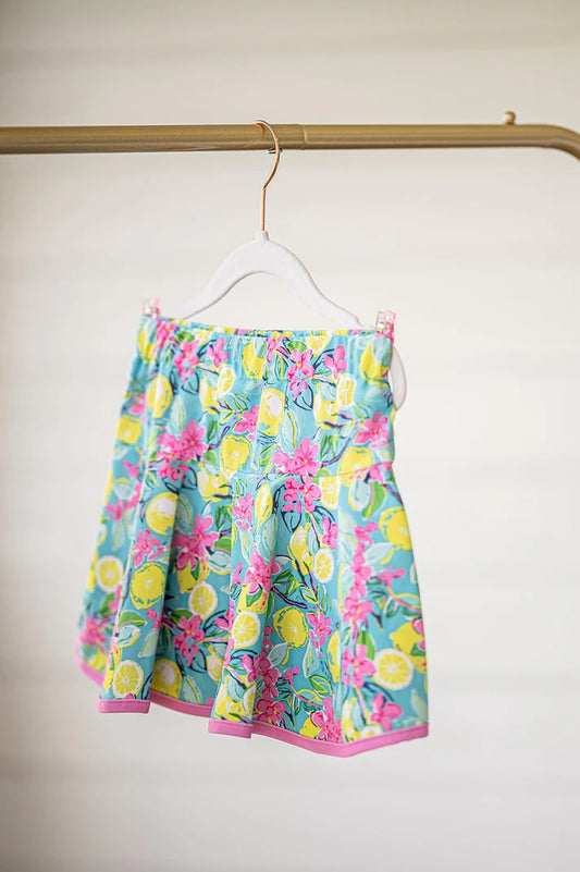 6.13 GLK0100 Baby Girls Lemon Flowers Shorts Skirts Preorder
