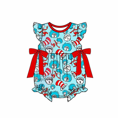 SR2365 Baby Infant Girls Dr Reading Miss Thing Bows Rompers preorder