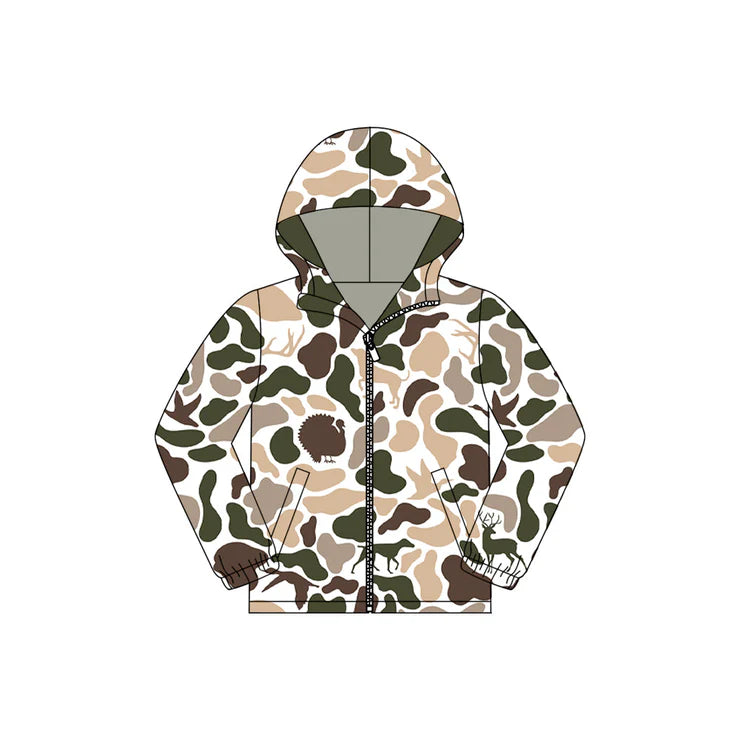 11.8 MOQ：5pcs BT1527 pre-order toddler boy clothes camo boy winter top shirt