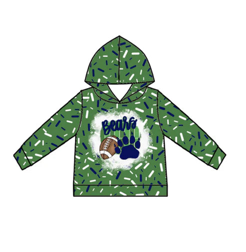 10.29   Custom Moq 8 Baby Kids Green Sprinkles Drip Bears Team Hoodies Tops