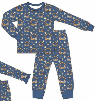 6.28 Custom order MOQ 3pcs each design baby boy clothes jesus boy winter pajamas set-bamboo