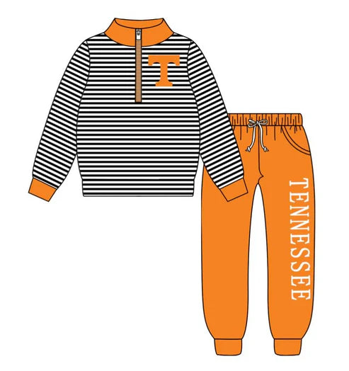 9.4 CCustom Moq 5 Baby Boys TN Team Zipper Pullovers Top Clothes Set