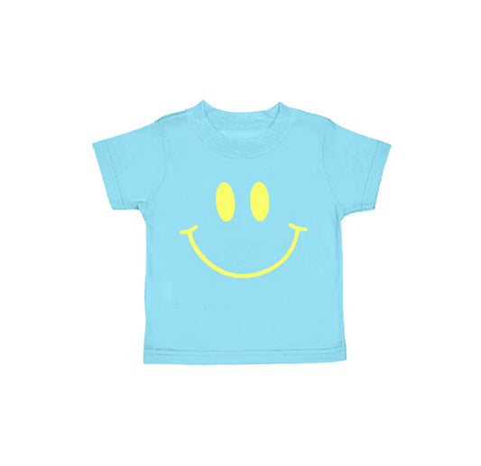 3.26 GT0960 Baby Girls Blue Short Sleeves Smile Tee Shirts Top Preorder
