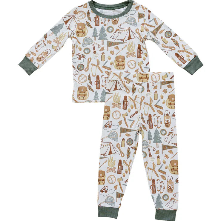 11.26 MOQ：5pcs BLP1406 pre-order toddler boy clothes hiking boy winter pajamas outfit