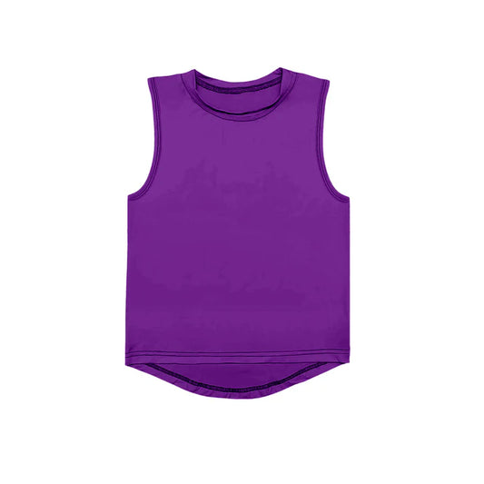 4.17  GT0996 Baby Girls Purple Sleeveless Yoga Active Tee Shirts Vest Preorder
