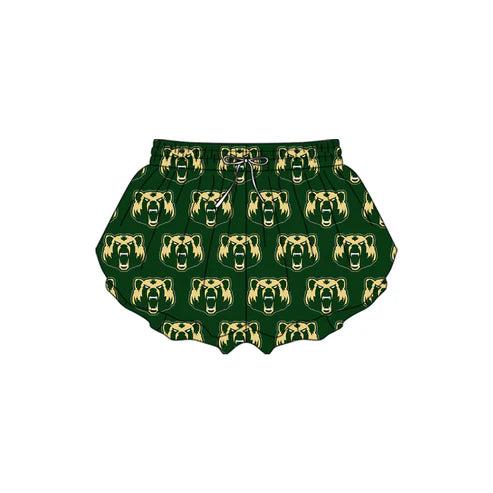 9.1 Custom Moq 5 Baby Girls Green LCM Team Shorts Bottoms