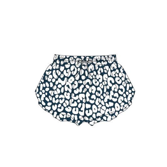 4.18   SS0589 Baby Girls Blue Leopard Summer Shorts Bottoms Preorder