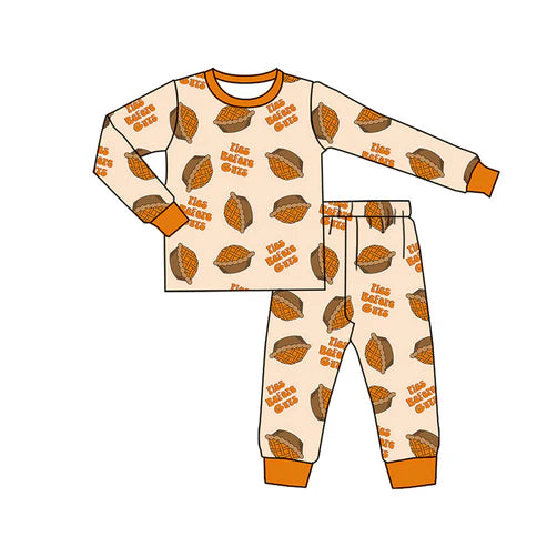 7.30 GSPO2057 Baby Girls Short Ruffle Sleeves Pumpkins Plaid Tunic Legging Pant Set Preorder