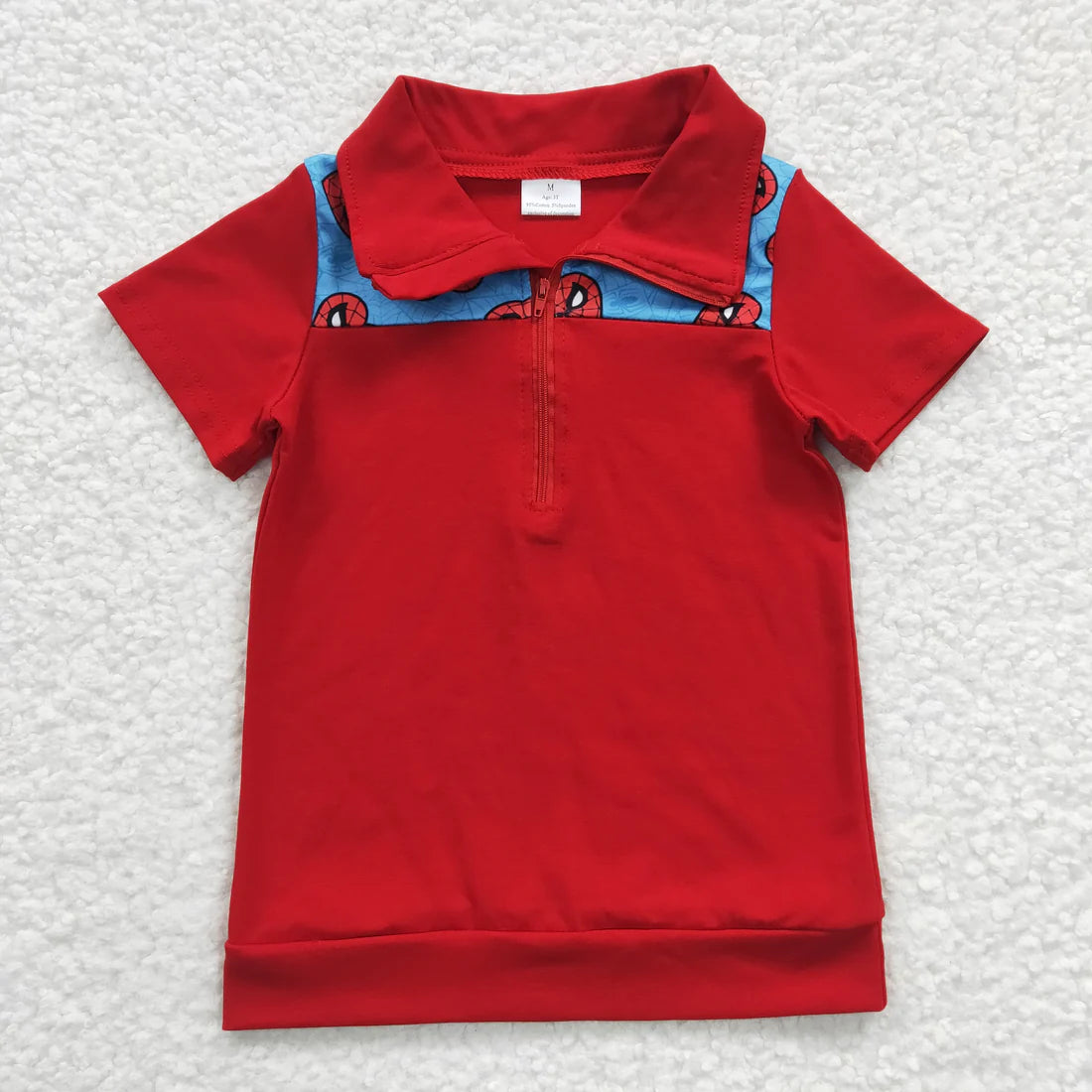 BT0158 Baby Boys Cartoon Red Summer Pullovers Tops