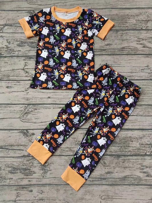 12.17 Custom order MOQ:3pcs each design baby boy clothes cartoon dog boy halloween pajamas set