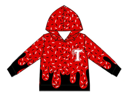 7.2 Custom Moq 3 Baby Boys Red T Team Drips Hooded Tops