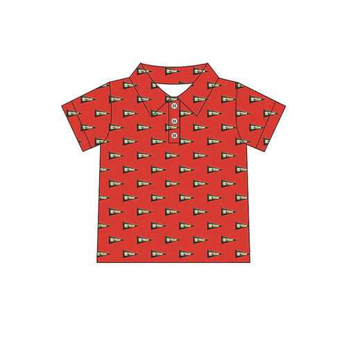 BT1122 Baby Boys Baseball Red Short Sleeve Tee Shirts Tops Preorder