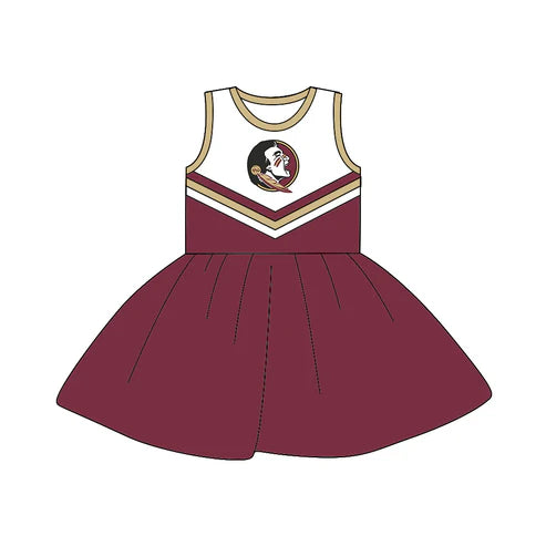 5.2 Baby Girls Team Sleeveless 12 A-Line Dresses Preorder(moq 3)