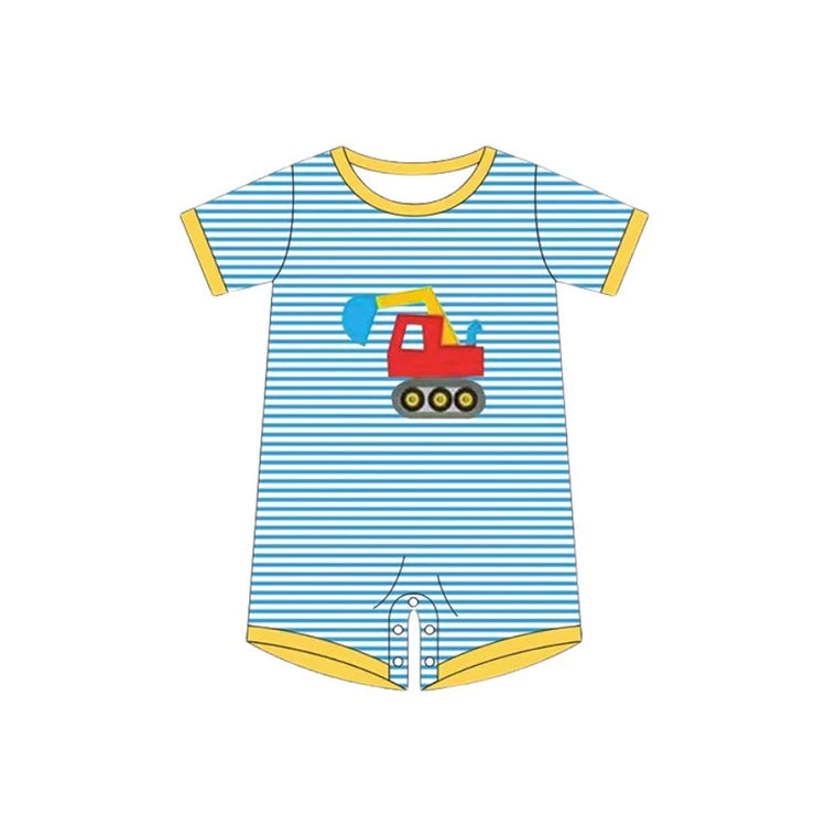 11.19 MOQ:5pcs SR3542 pre-order baby boy clothes truck boy summer bubble