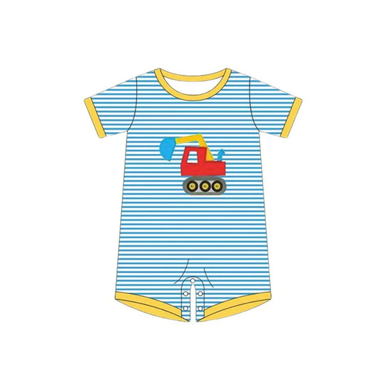 11.19 MOQ:5pcs SR3542 pre-order baby boy clothes truck boy summer bubble