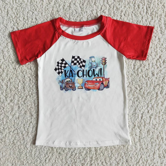 D3-20 Boys Cartoon Car Shirts