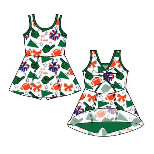 6.26 Custom Moq 3 Baby Girls Sleeveless Florida Team Skorts Knee Length Dress