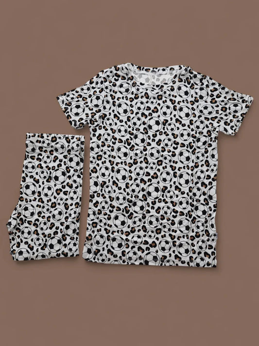 11.10 MOQ:5pcs GSSO2849 pre-order baby girl clothes football toddler girl 4th of July summer outfit
