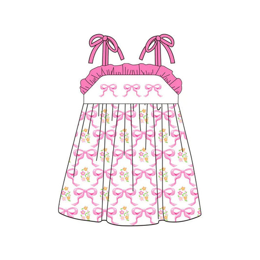 11.29 MOQ:5pcs GSD3248 pre-order toddler girl clothes bows girl summer dress