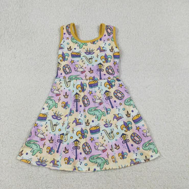 12.24 GSD2949 RTS girl clothes Mardi Gras Sports Dress yoga clothes atheletic clothes