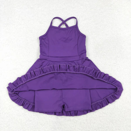 L-3.3 S0454 Baby Girls Purple Athletic Active Wear Knee Length Dress