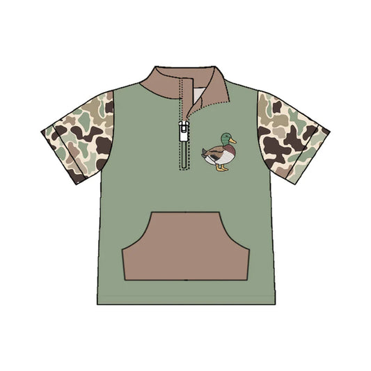 11.10 MOQ:5pcs BT1530 pre-order toddler boy clothes mallard boy summer top shirt