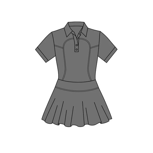 11.24 MOQ:5pcs GSD3166 pre-order toddler clothes Gray girl yoga summer dress