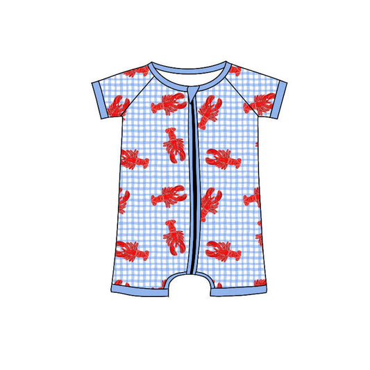 11.8 MOQ:5pcs SR3495 pre-order baby boy clothes crayfish toddler boy summer romper
