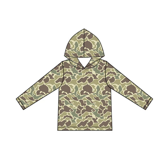 5.28 BT0919 Baby Boys Light Green Camo Long Sleeve Hooded Tops Preorder