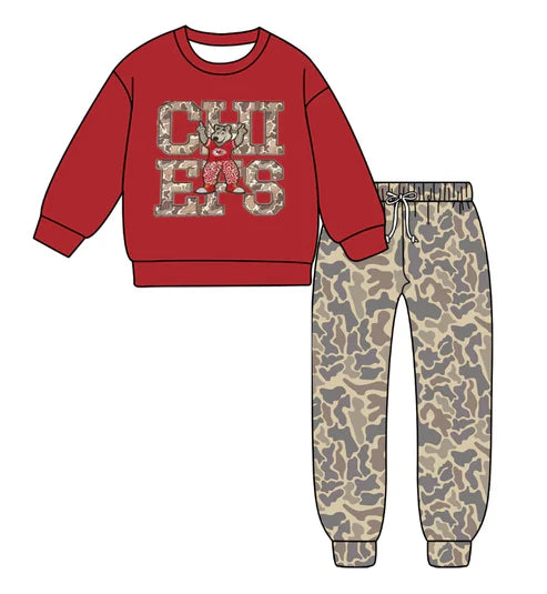 10.9 Custom Moq 5 Baby Boys Red KC Top Camo Pants Team Clothes Sets
