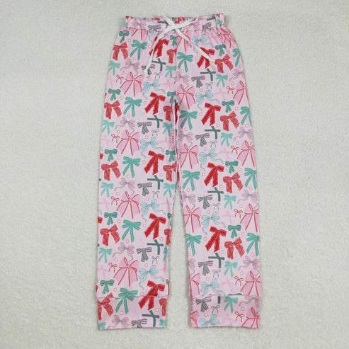 8.13 P0766 Adult Women Colorful Bows Flame Pants