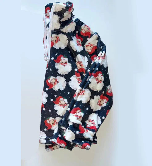 4.3 GT0975 Baby Girls Navy Long Sleeves Santa Stars Zipper Jacket Top Preorder