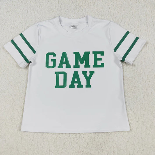 9.3 GT1103 Baby Girls Green Game Day Yoga Active Team Tee Shirts Top