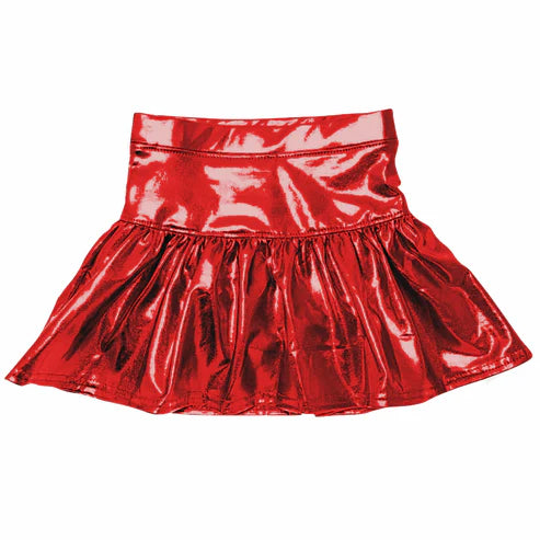 GLK0041 Baby Girls Red Leather Skort Skirts Preorder