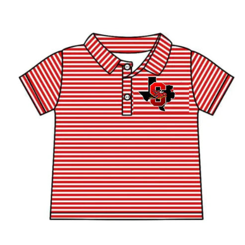 8.8 Custom Moq 5 Baby Boys Red Stripes Dragons Team Short Sleeve Tee Pullovers Shirts Tops