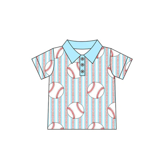 L-3.5 BT1180 Baby Boys Baseball Stripes Pullovers Tee Shirts Tops Preorder