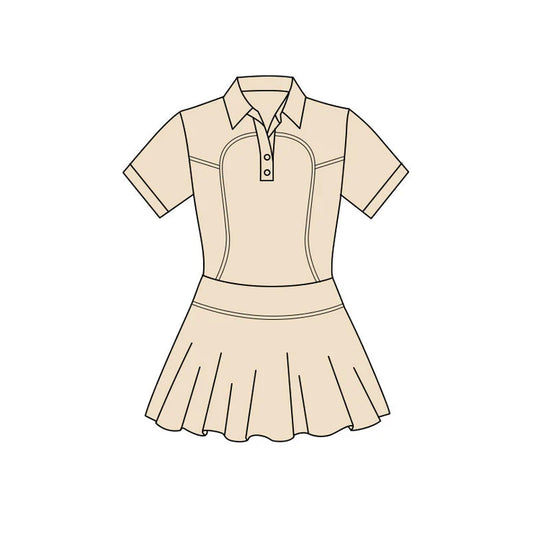 11.24 MOQ：5pcs GSD3170 pre-order toddler clothes khaki girl yoga summer dress