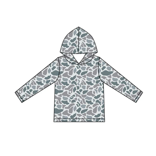 6.11 BT0922 Baby Boys Grey Camo Long Sleeve Hooded Tops Preorder