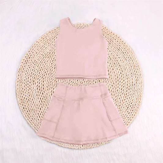 L-3.5 GSD1977 Baby Girls Pink Vest Top Sports Skorts Clothes Sets Preorder